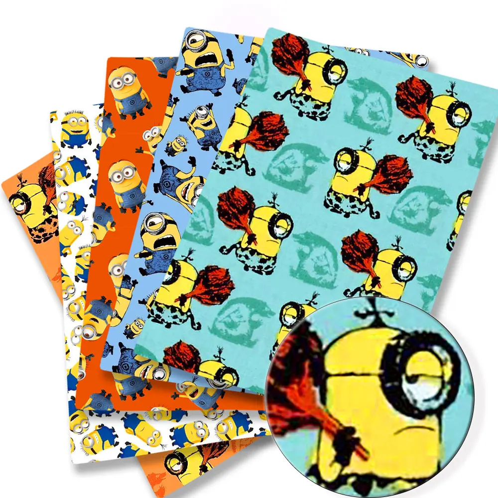 Beast Kingdom Minions Cartoon Cotton Fabric Patchwork Tissue Kid Home Textile Cucito Doll Dress Curtain Poliestere Cotton Fabric