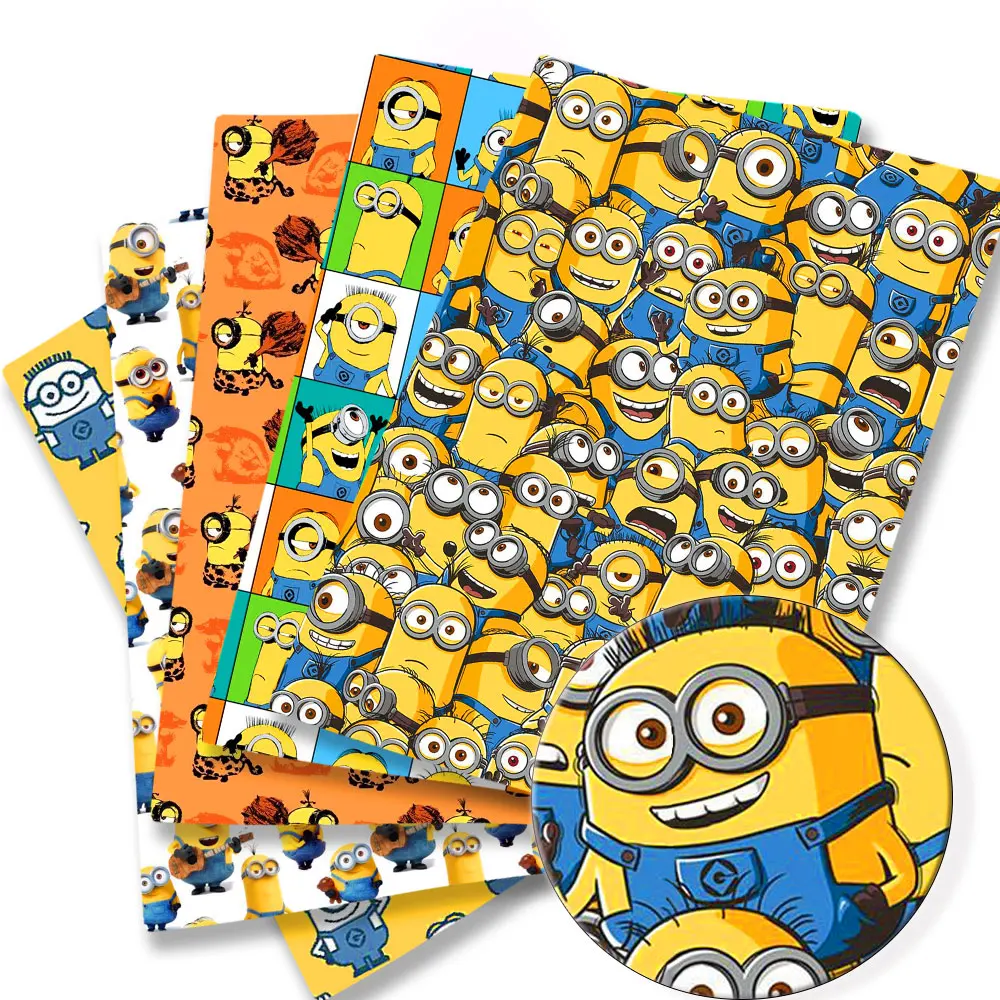 Beast Kingdom Minions Cartoon Cotton Fabric Patchwork Tissue Kid Home Textile Cucito Doll Dress Curtain Poliestere Cotton Fabric