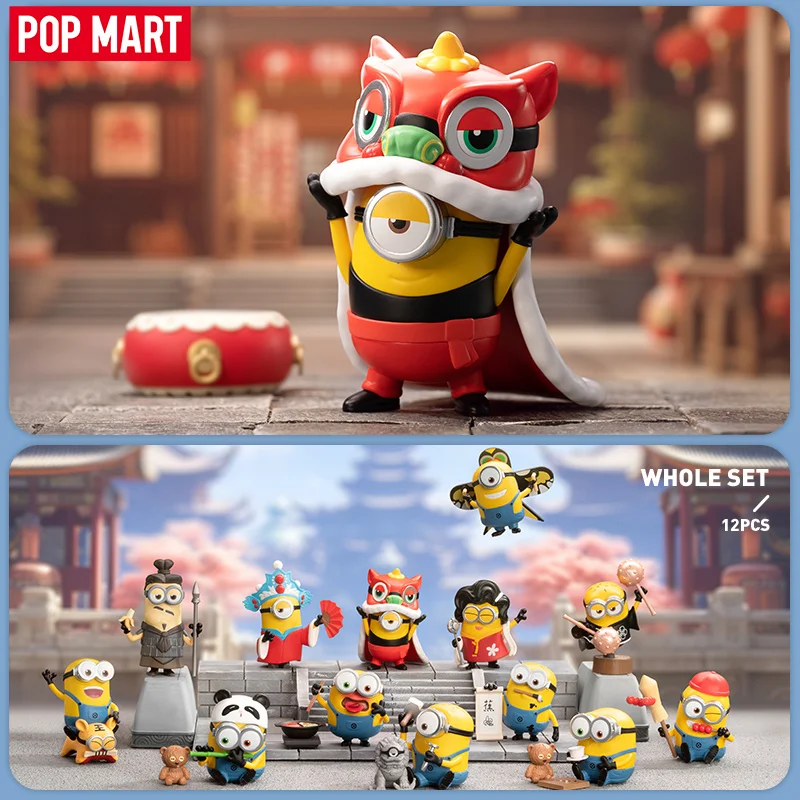 Pop Mart Minions Travelogues Della Serie Cinese Mystery Box 1 Pz/12 Pz Popmart Blind Box Simpatico Giocattolo Figura Culturale Cinese