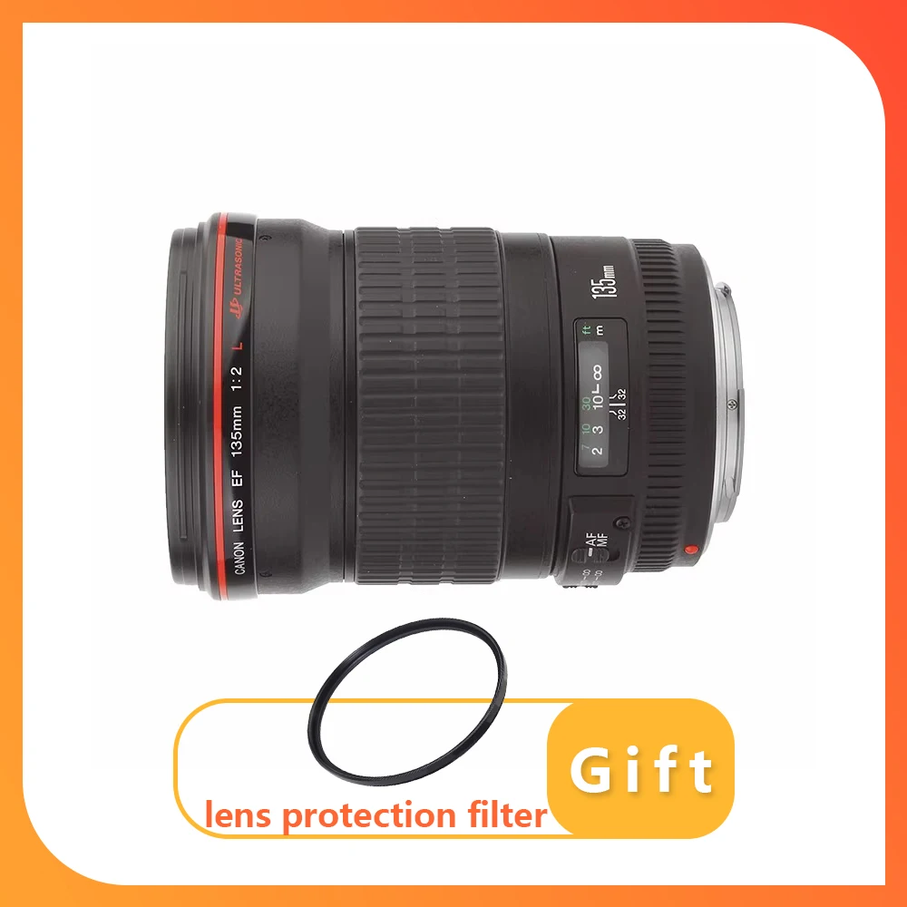 Obiettivo Canon Ef 135Mm F/2L Usm Obiettivo Principale Full Frame Per Fotocamere Canon Eos Slr