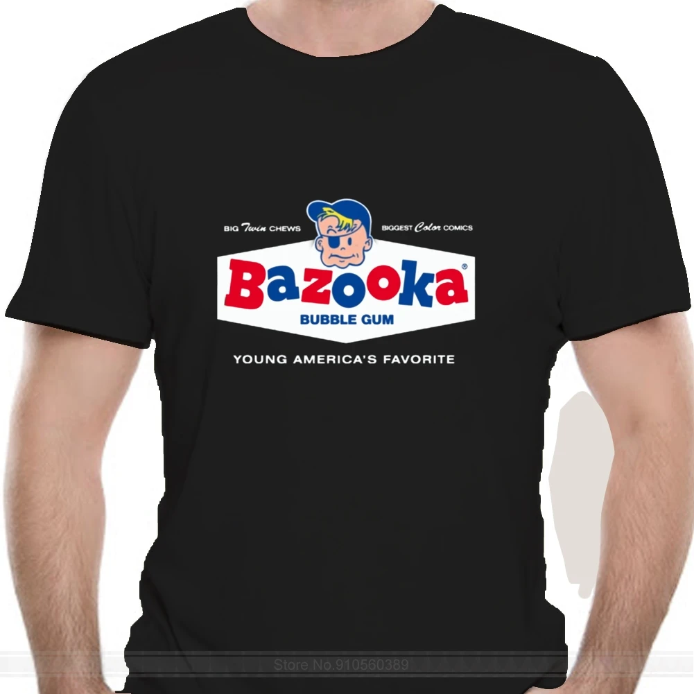 Bazooka Chewing Bubble Gum Joe Retro Candy T-Shirt Topps Girocollo Tee Shirt Cotone Tshirt Uomo Summer Fashion T-Shirt Euro Size