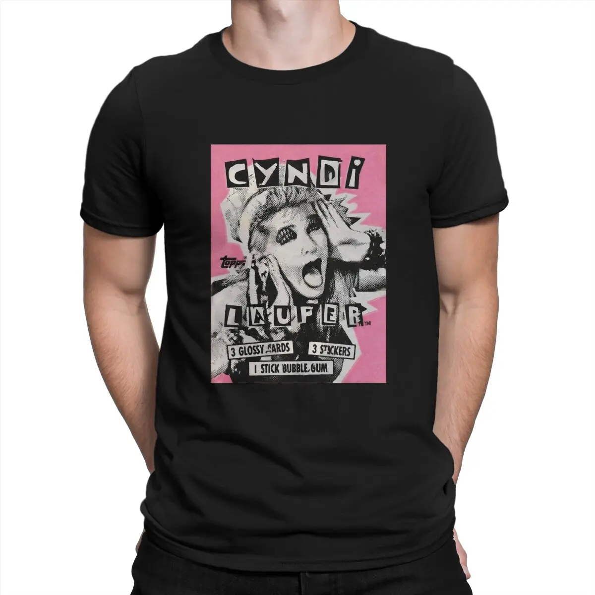 Cyndi Lauper Bubble Gum Pack By Topps Maglietta Da Uomo Cyndi Lauper Girocollo Maglietta In Tessuto A Maniche Corte Umorismo Idea Regalo Di Alta Quali