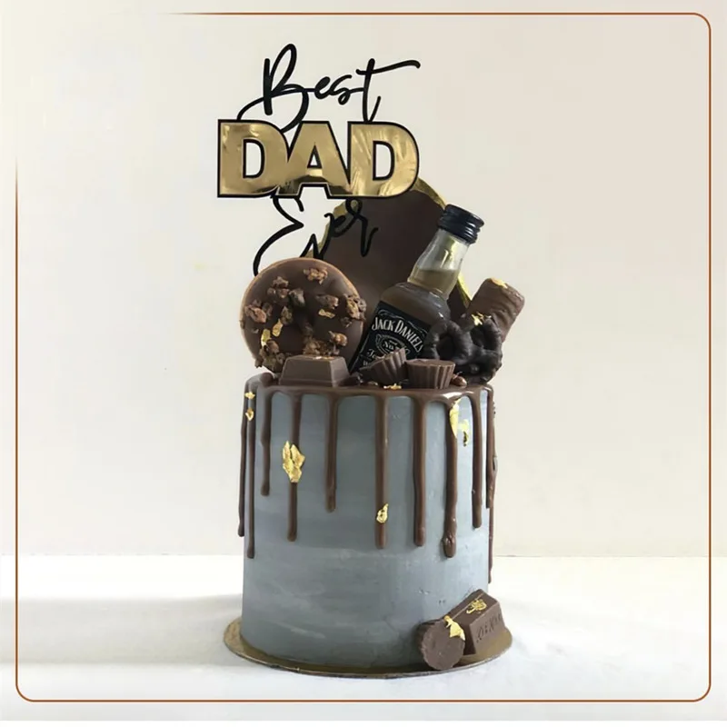 Forniture Per La Decorazione Di Torte Acrilico Super Dad Best Dad Ever Cake Toppes Per Happy Father'S Day Cake Decorating Toppers Sign
