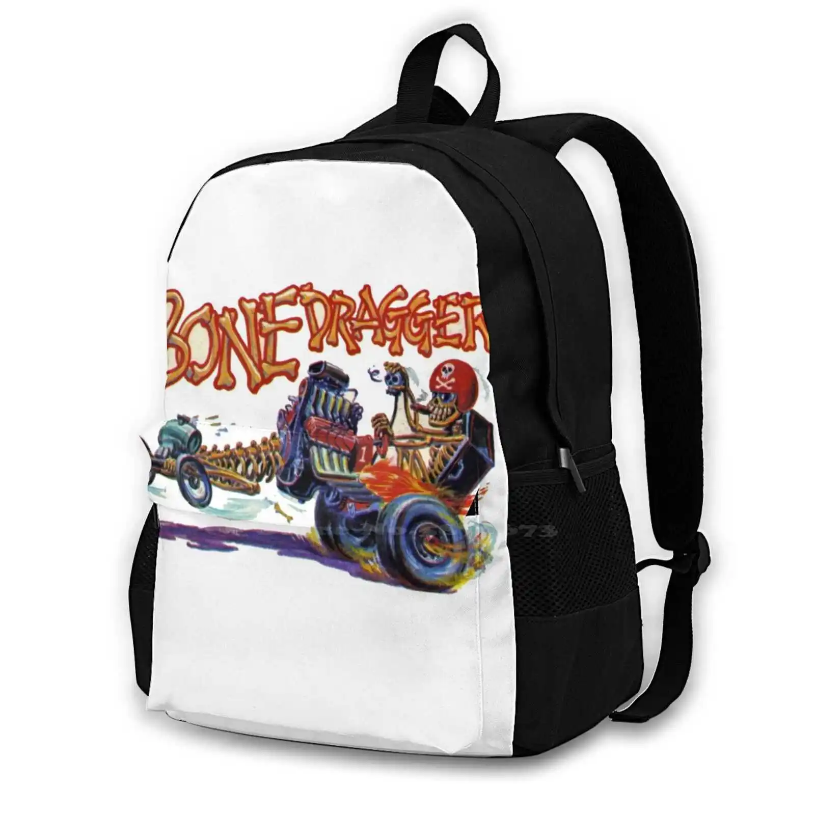 1980 Topps Strano Ruote Osso Dragger Borsa Da Scuola Zaino Di Grande Capacità Laptop 15 Pollici Topps Ruote Strane Old School Rat Rod Hot
