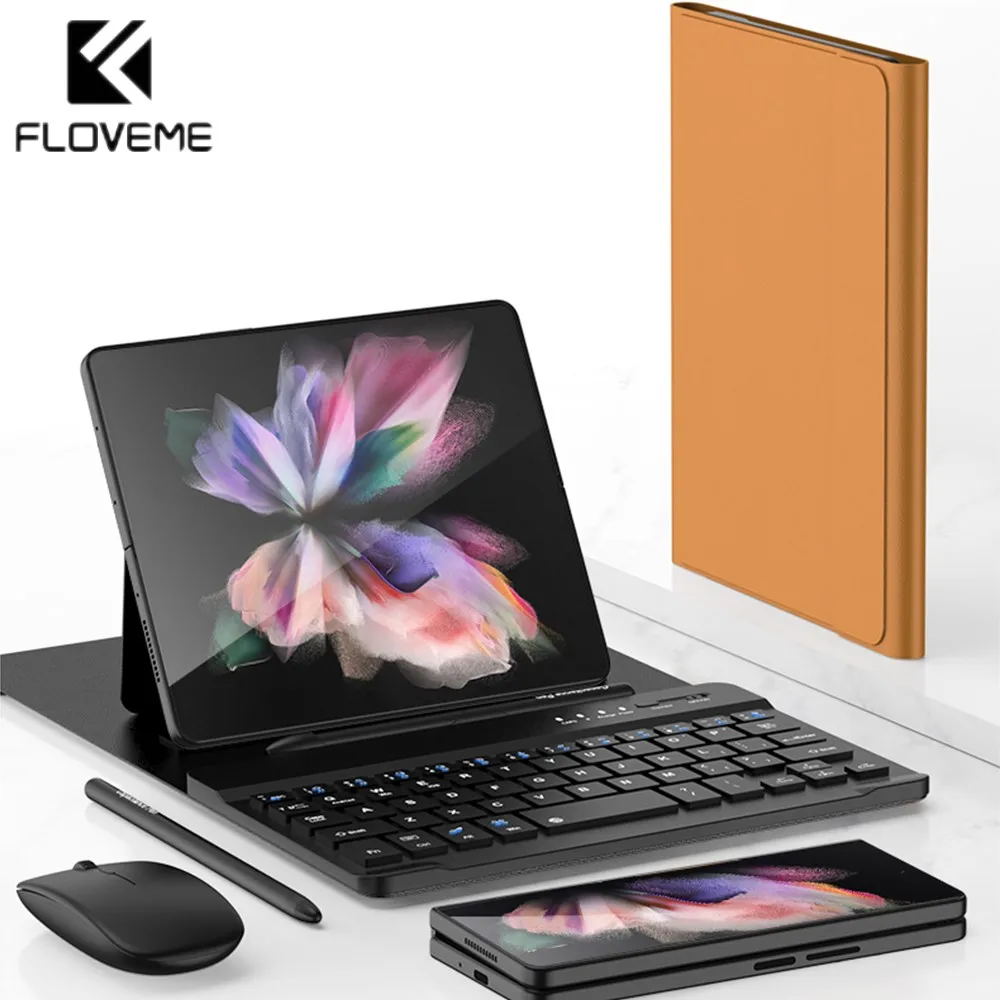 Tastiera Bluetooth Floveme Con Staffa Fondina Stilo Mouse Bluetooth Tastiera Wireless Per Tastiera Samsung Galaxy Z Fold 3 5G