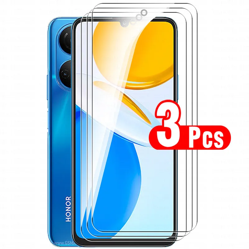 3Pcs Protective Glass For Honor X7 6.74Inch Screen Protectors Armor Safety Glasses Tempered Films Honar Honer Xonor X 7 Honorx7