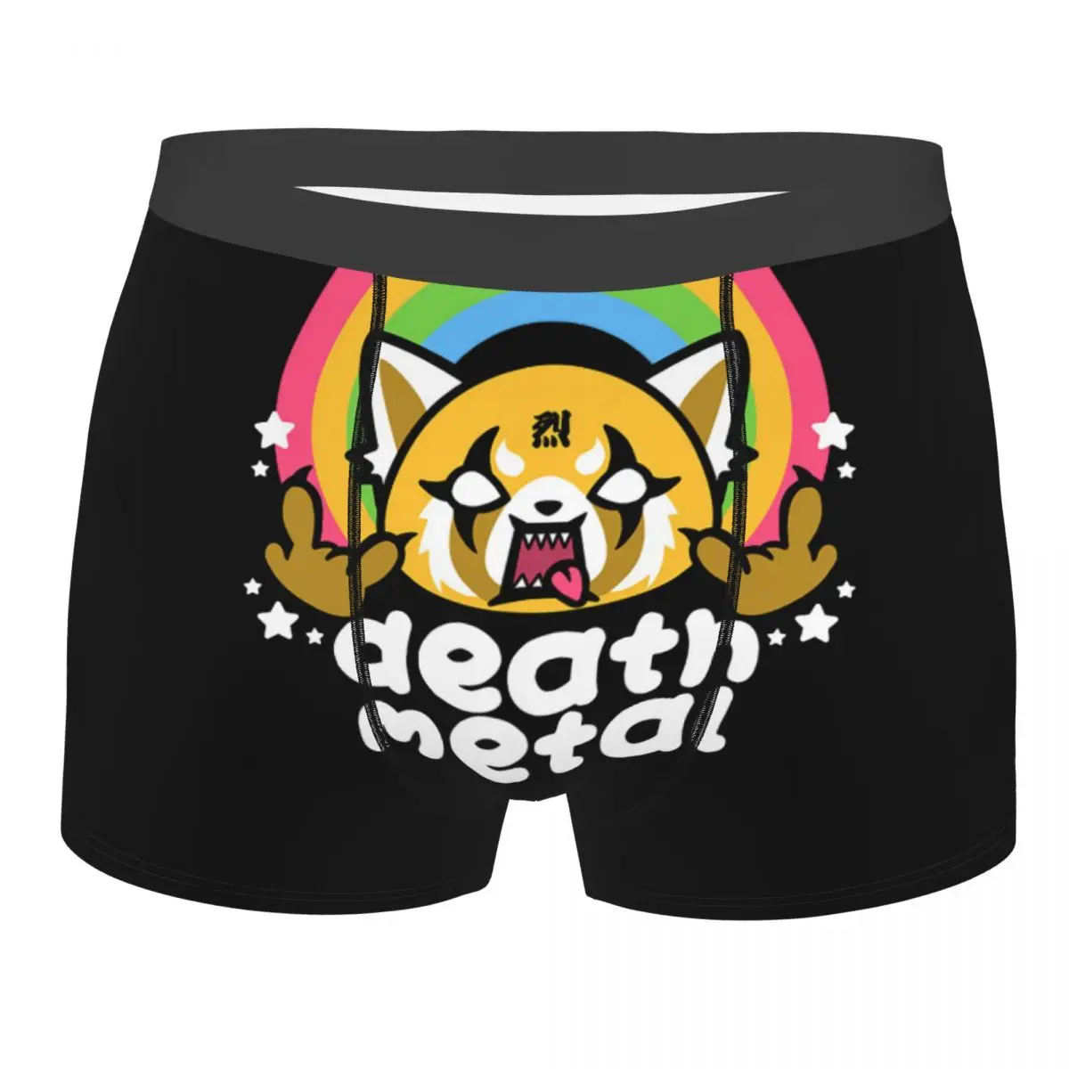 Men Boxer Shorts Panties Death Metal - Aggretsuko Aggressive Retsuko Soft Underwear Male Fashion Plus Size Underpants