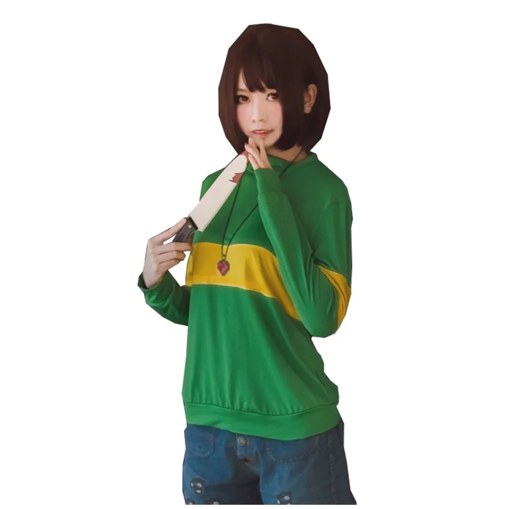 2018 Cosplay Undertale Frisk Chara Cappotto Felpe Capretto Ragazzina Costumi Felpe Flowey Asriel Asgore Vestiti
