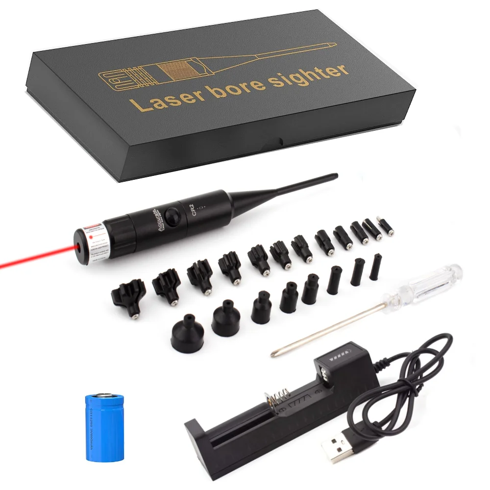 Laser Bore Sight Kit.177 .22 Calibro A 12Ga Puntatore Laser Collimatore Batteria Endesighter Universale Inclusa