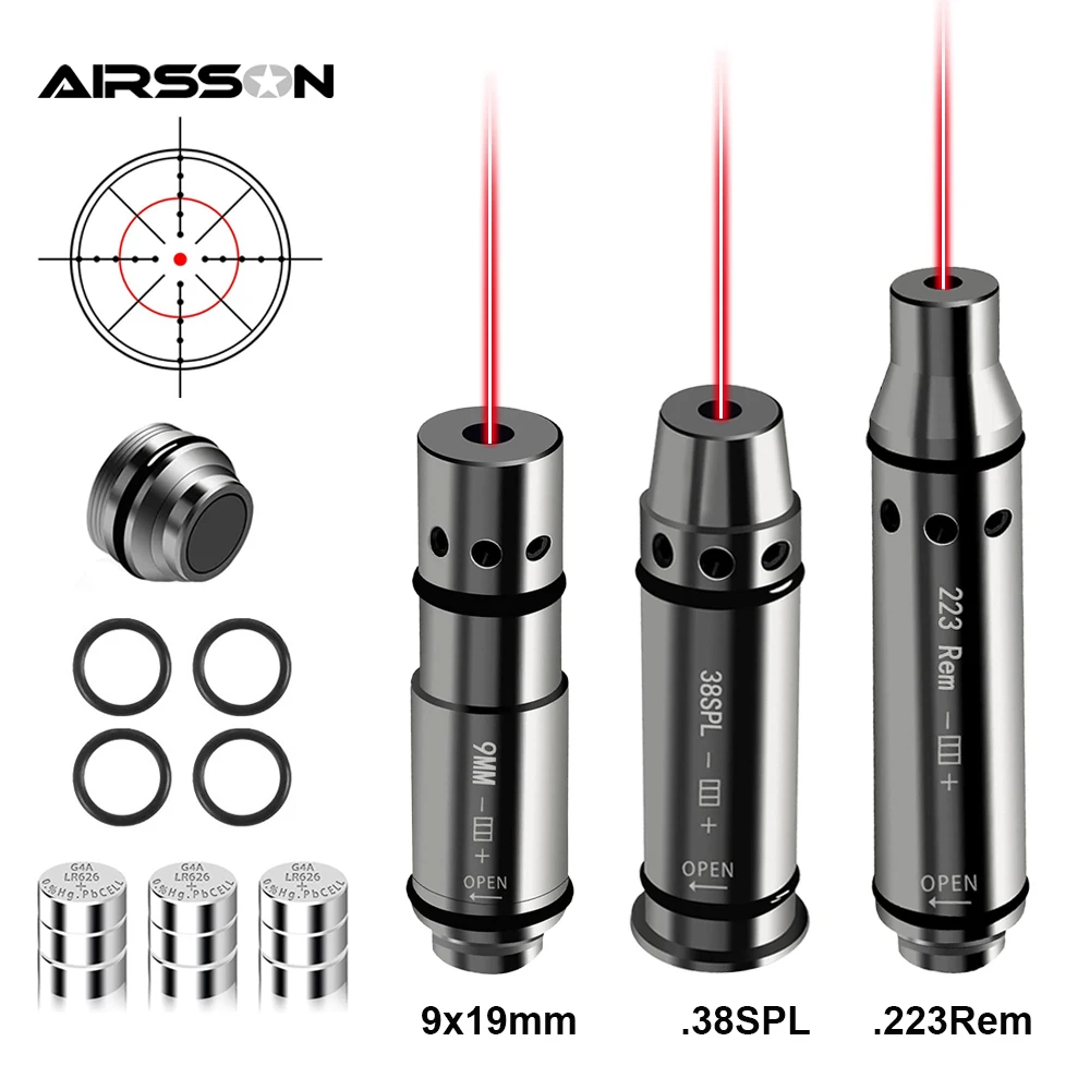 . 223Rem/.38Spl/9Mm Laser Training Bullet Dry Fire Laser Trainer Cartuccia Per Softair Caccia Red Dot Laser Training Bore Sight