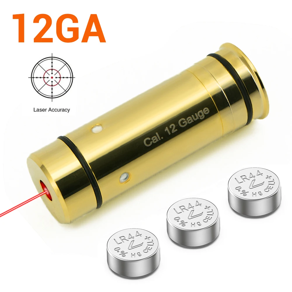 12Ga Laser Training Bullet Dry Fire Laser Trainer Cartuccia Tactical Red Dot Laser Training Bore Sight Caccia Shooting Training