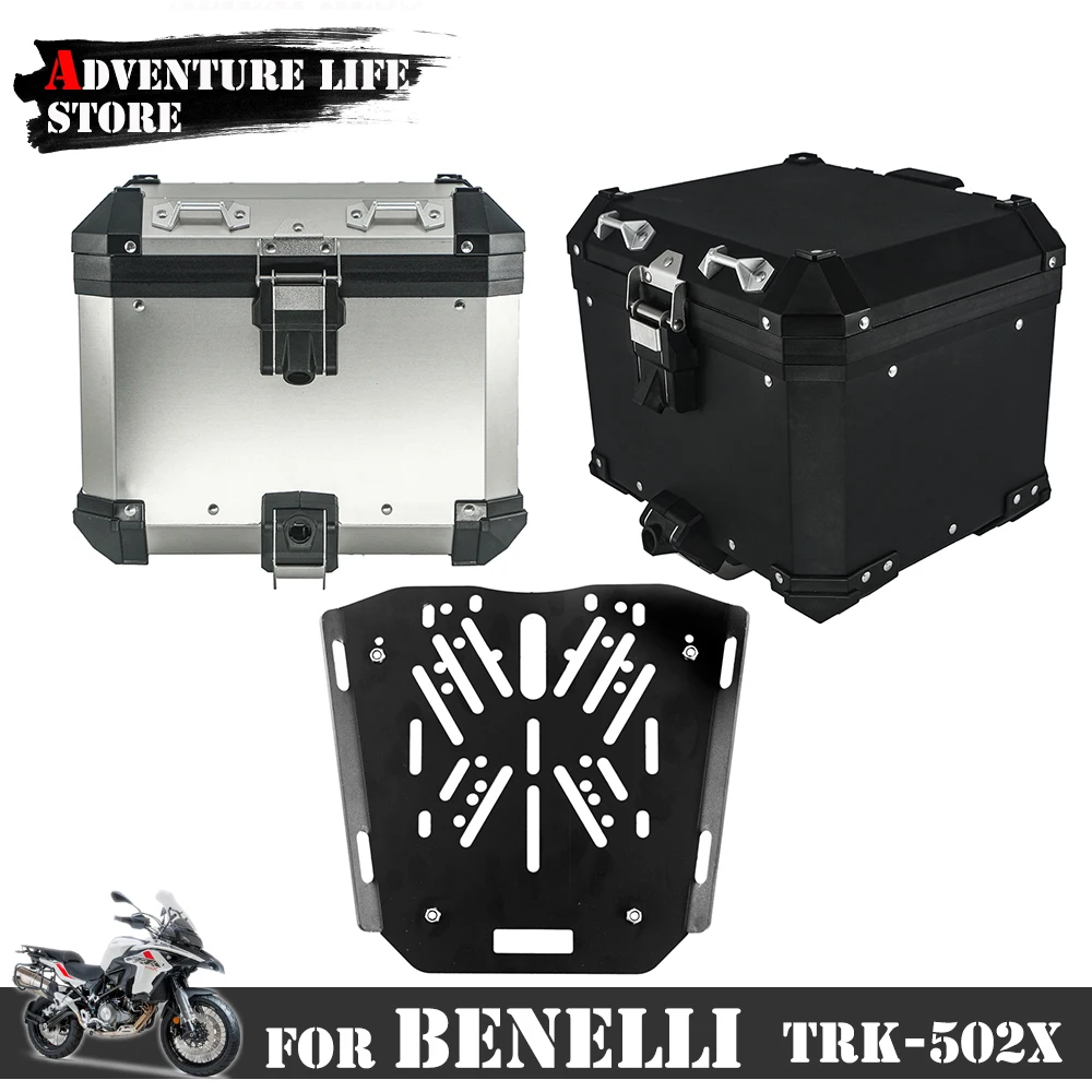 Moto Nero E Argento Bauletto Posteriore Bagagli Box Supporto Borsa Sella Staffa Per Benelli Trk502X Trk 502 X 502X Trk-502 2021