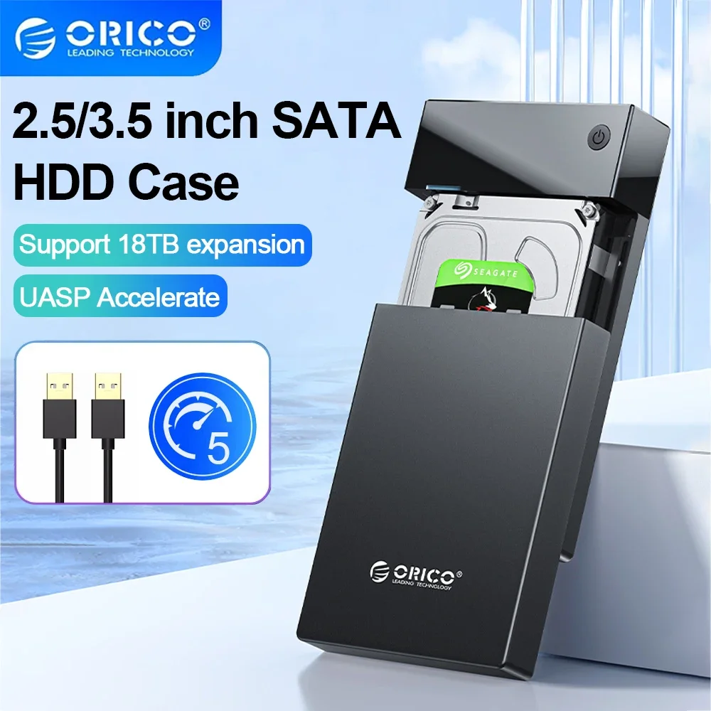 Custodia Per Hdd Orico 3.5 Bulit-In Power 12V Portatile Da Sata A Usb3.0 Supporto Per Custodia Per Disco Rigido 12Tb 3.5 ''Hdd Ssd Uasp Per Pc Tv Ps4