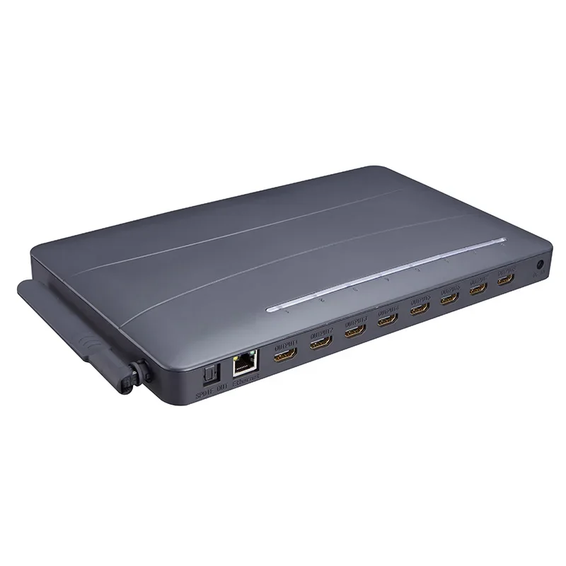 4K 8 Vie Hdmi Media Player 1 In 8 Out Hdmi Splitter Multimedia 1X8 Supporto Tf Usb Flash Drive Per Negozi Tv Presentazione Video