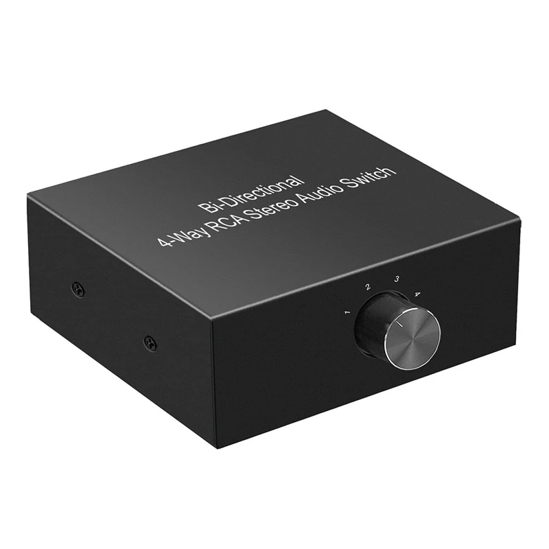 Switcher Audio Bidirezionale A Canale Audio Stereo L/R A 4 Vie, 1 In 4 Out /4 In 1 Out, Splitter Interruttore Audio Per Altoparlante