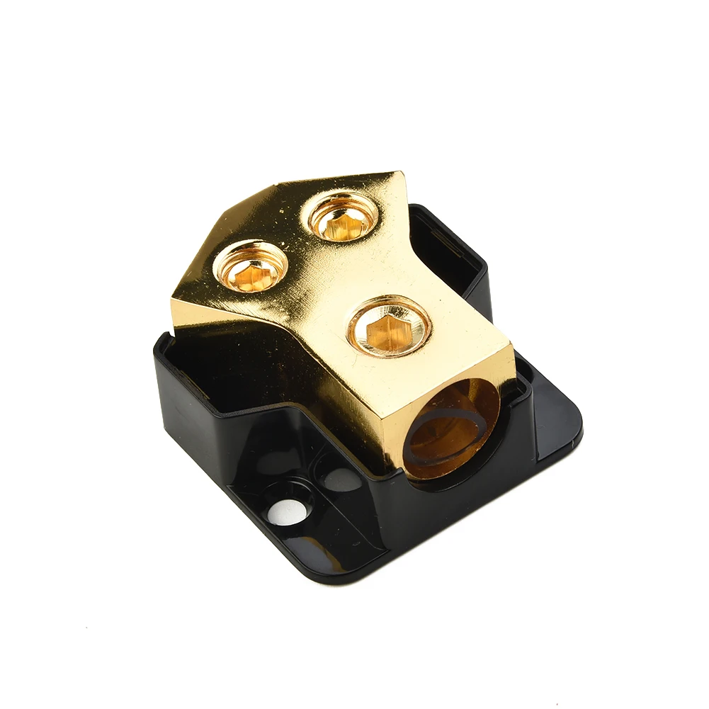 Blocco Distributore Di Alimentazione Per Auto 1-0/2/4 Gauge In 2-4/8 Gauge Awg Out 2 Vie Rame Car Audio Power/Blocco Di Distribuzione A Terra