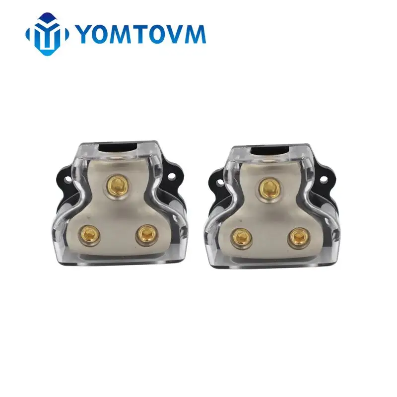 2 Pezzi 2 Vie Car Audio Power Distribution Block 1/0 Gauge In To Gauge Out Connettore Del Cavo Elettrico Per Yacht Rv