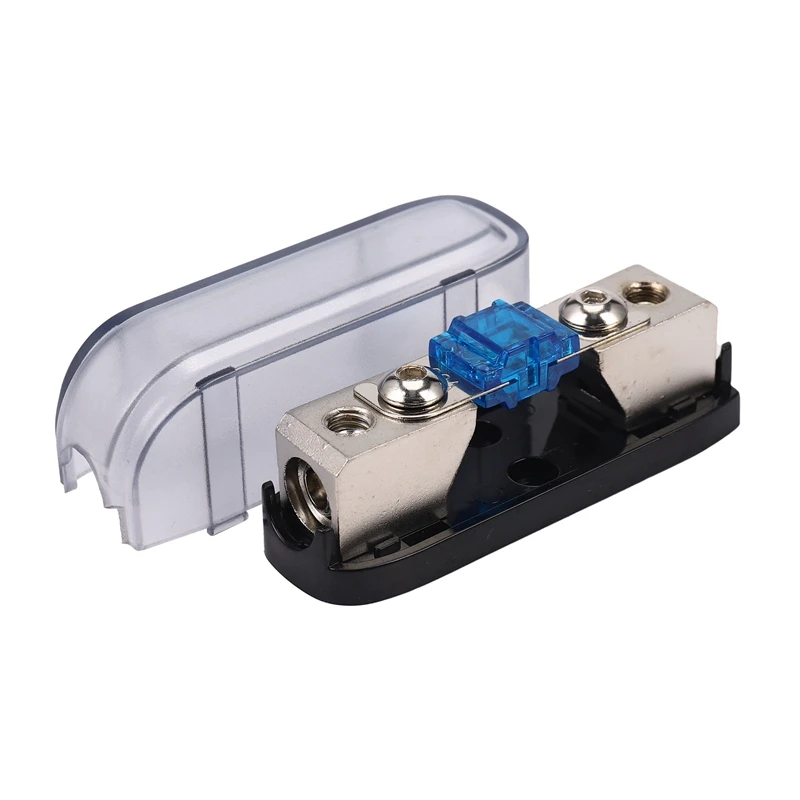 Car Stereo Fuse Holder, Auto Agu Fuse Box Audio Blocco Di Distribuzione Dell'Alimentazione Di 4Ga In 4Ga Fuori, Un Unico Modo
