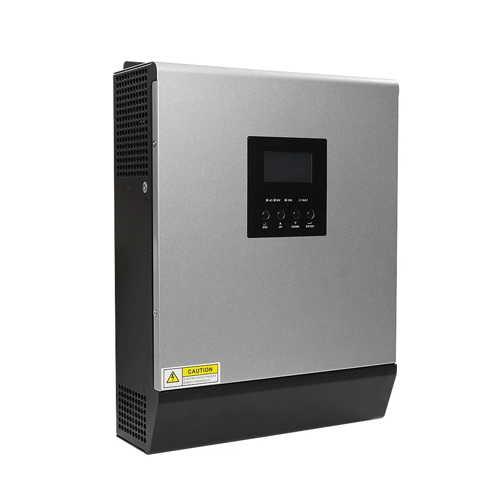 Alta Qualità 1Kw 2Kw 3Kw 4Kw 5Kw Inverter Solare Ibrido Inversor Hibrido Sistema Di Alimentazione Casa Lcd Uscita A Onda Sinusoidale Pura