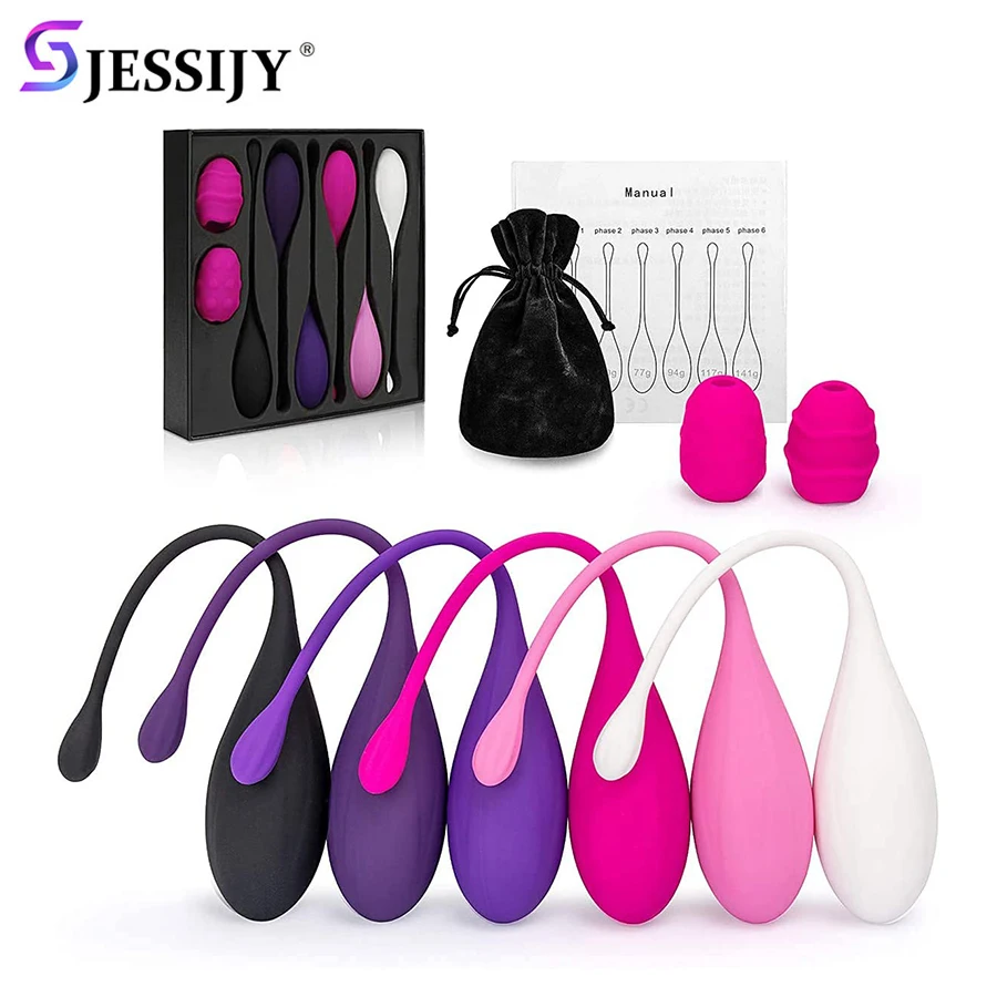 Smart Kegel Ball Manubri Vaginali Full Silicone Pussy Vagina Stringere Kegel Exercise Balls Set Per Le Donne Lady