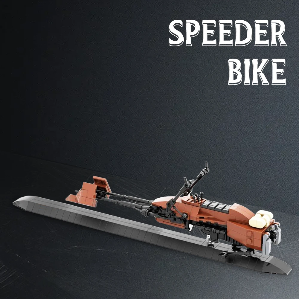 Moc 74-Z Speeder Bike Space Classic Movie Flying Motorcycle Building Block Set Movie Stars Toys Regali Per Adulti Per Bambini