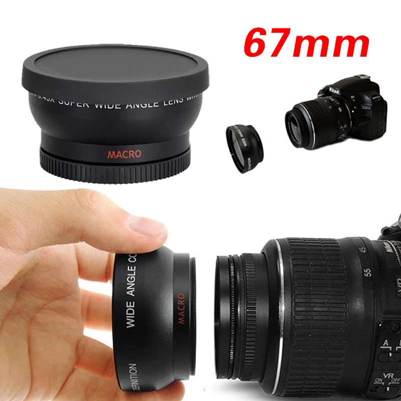 67Mm 0.43X Super Macro Grandangolare Fisheye Macro Fotografia Lens Per Canon Nikon Sony Pentax Dslr Slr 67 Mm Discussione Lente