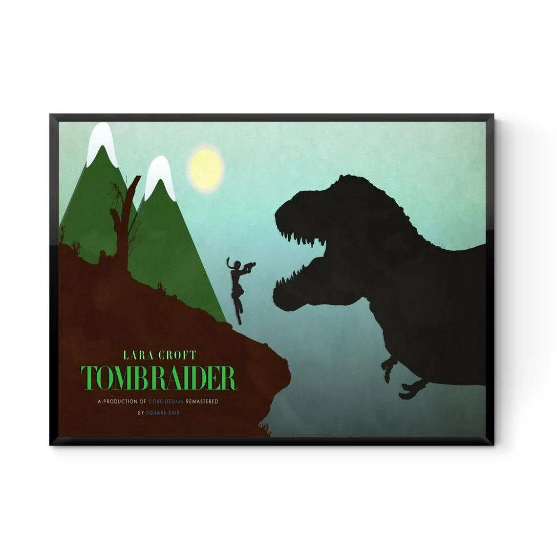 Ara Bro Tomb Raider Adventure Jungle Art Deco Design Artwork Graphic Minimal Minimalist Game Gaming Poster Print