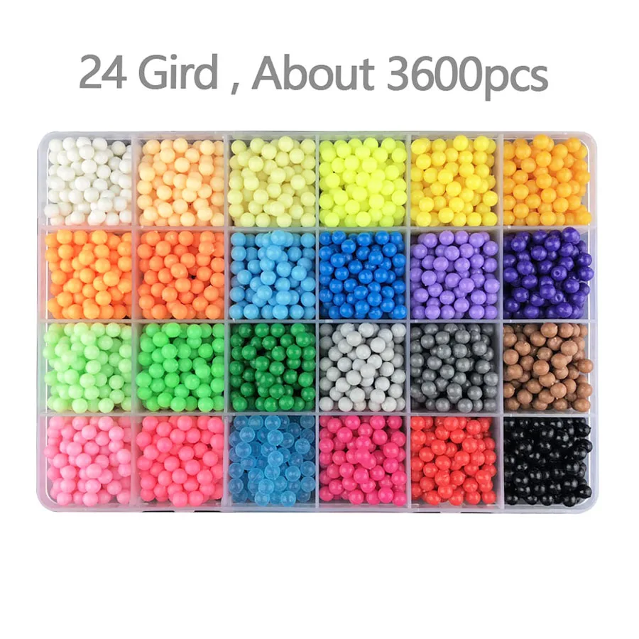 Ricarica Hama Beads Puzzle Magic Beads Fai Da Te Water Spray Beads Tool Pegboard Ball Games 3D Giocattoli Fatti A Mano Per Ragazze Bambini