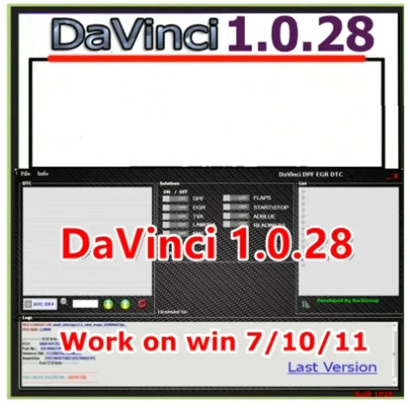 Software Davinci Il Più Nuovo 1.0.28 Pro Chiptuning Remapping Software Davinci Remap Supporto Davinci Win 7/10/11