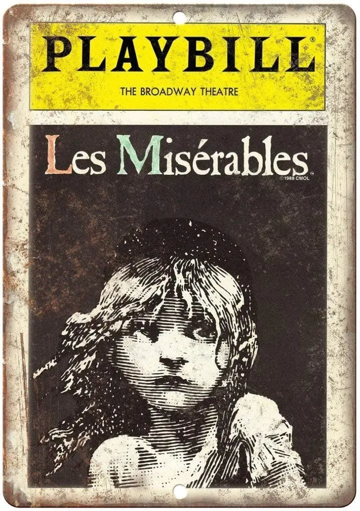 Pussycat Playbill Broadway Theatre Les Miserables Iron Painting Fun And Unique Vintage Decorativo Painting Hanging Bar Club