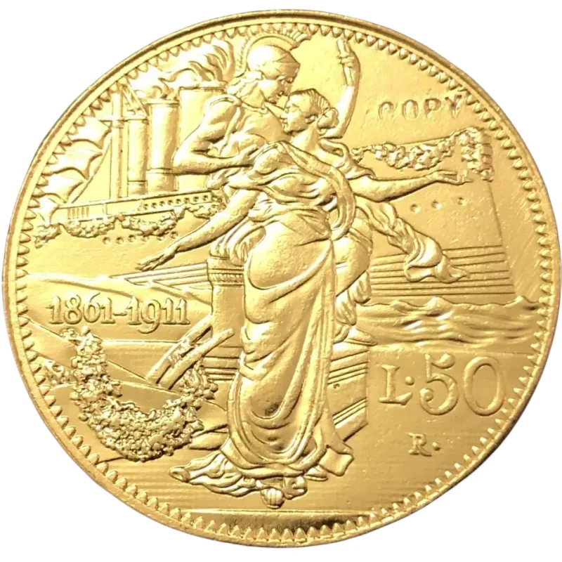 1911 Itlay 50 Lire Oro Copia Coin