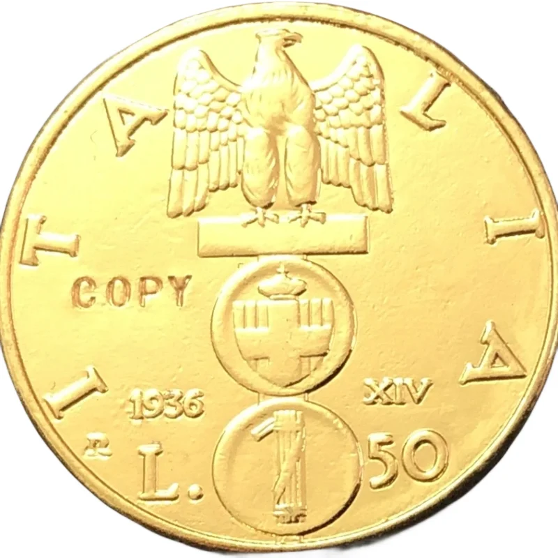1936 Itlay 50 Lire Oro Copia Coin