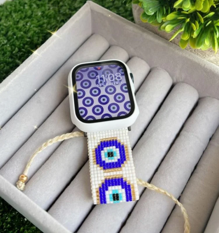 Vendita Calda Nuovo Design Di Lusso Miyuki Perline Apple Watch Band Fitness Smart Strap Per Apple Watch Band