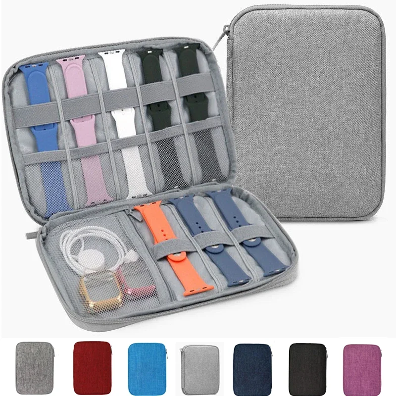 Scatola Del Cinturino Per Apple Watch Strap Storage Bag Box Per Universal Strap Data Cable Travel Smart Watch Wrist Band Watch Organizer