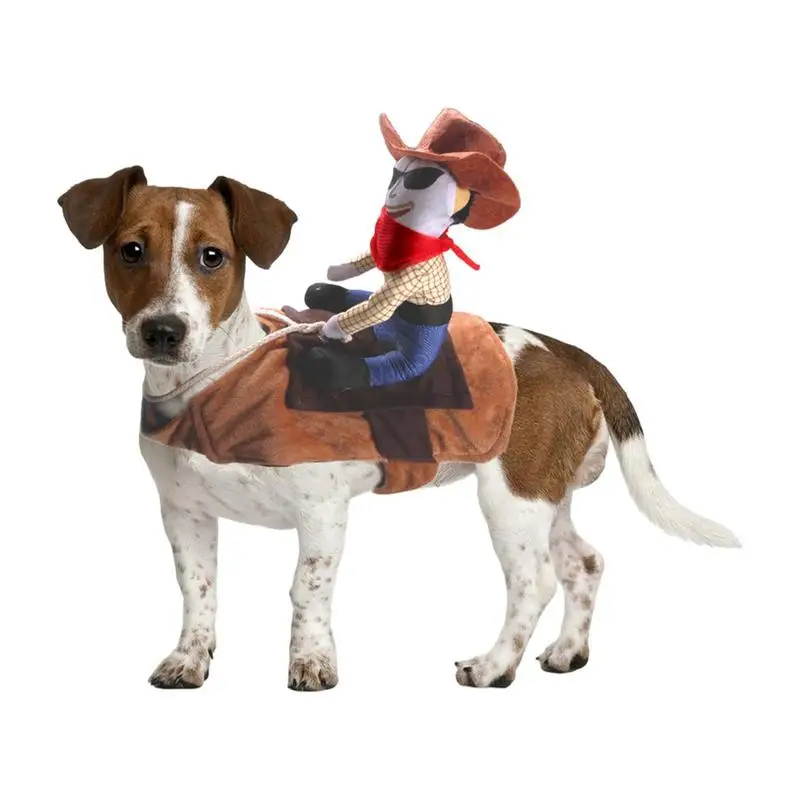 Costume Da Cowboy Rider Dog Funny Halloween Dogs Costumi Da Cowboy |