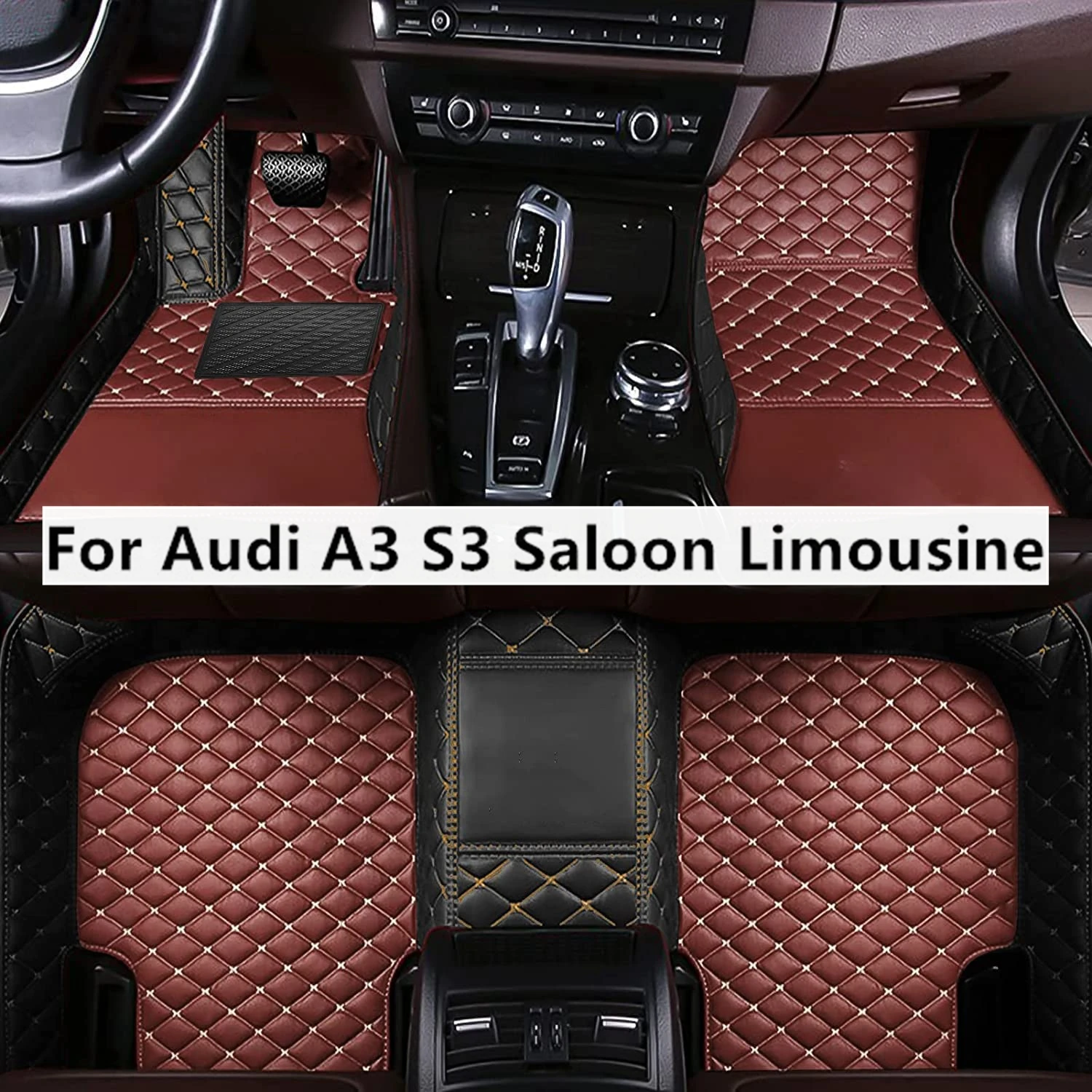 Tappetini Per Auto Personalizzati Abbinati Ai Colori Per Audi A3 S3 Saloon Limousine 2013-2023 Anni Berlina Auto Tappeti Accessori Per Piedi