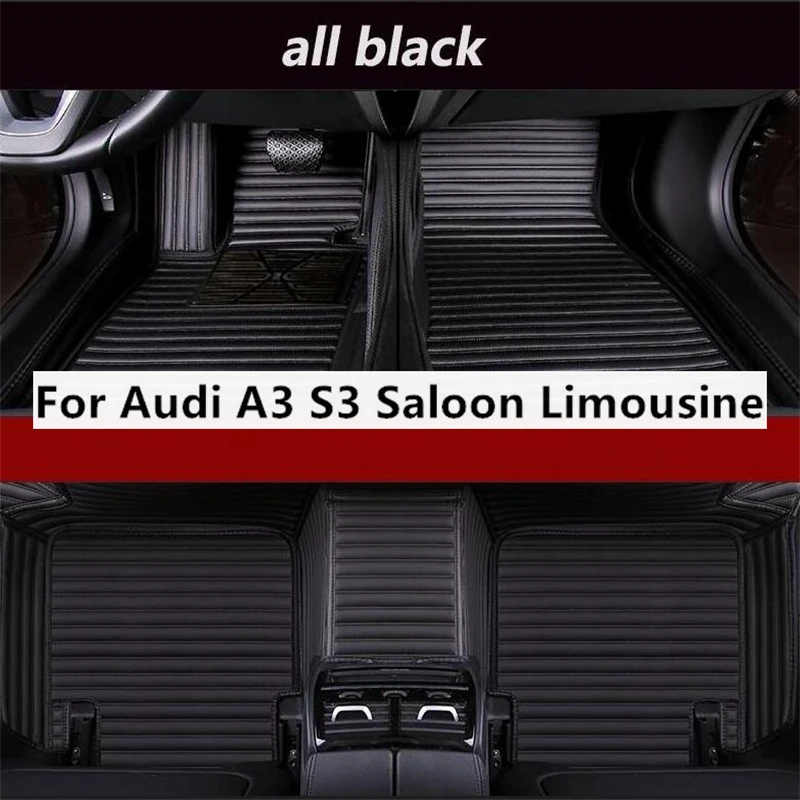 Tappetini Per Auto Personalizzati A Grana Trasversale Per Audi A3 S3 Saloon Limousine 2013-2023 Anni Berlina Auto Tappeti Accessori Per Piedi