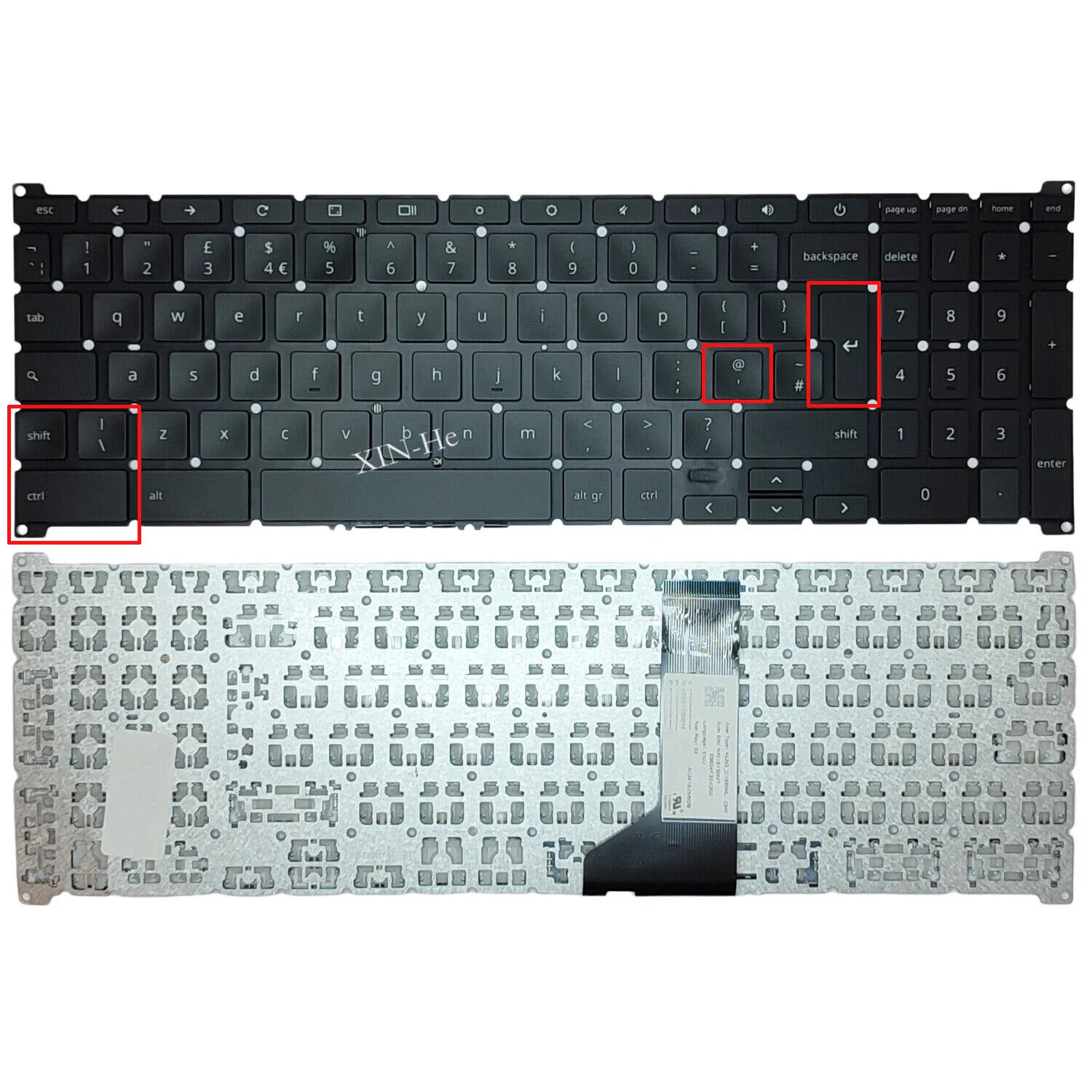 Tastiera Uk Per Acer Chromebook Serie Cb315-3H Per Acer Chromebook Serie Cb315-3H Cb315-3H-C2C3 Cb315-3H-C7Jf Al5G-C18Bwl