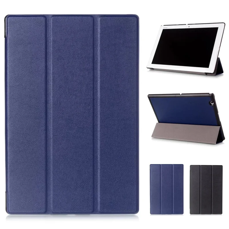 Per Sony Xperia Z2 Custodia Per Tablet Custodia In Pelle Pu Ripiegabile Per Sony Xperia Z2 Z3 Z4 Custodia Tablet Coque Funda Nero/Blu