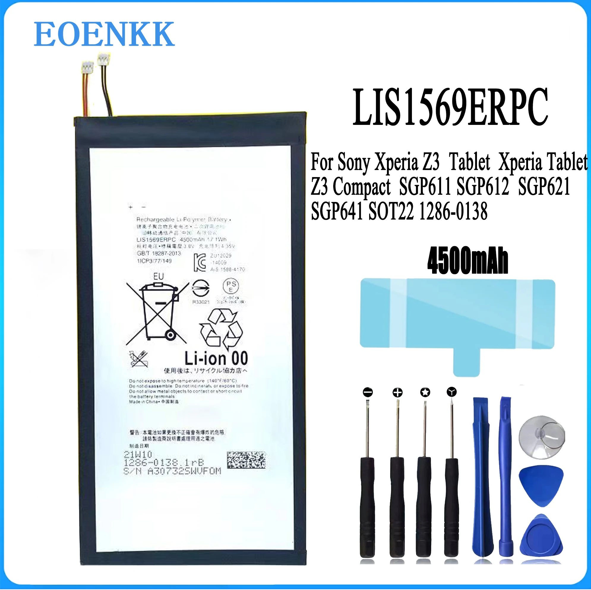 Sostituzione Della Capacità Originale Lis1569Erpc Batteria Per Sony Xperia Z3 Tablet Xperia Tablet Z3 Compact Sgp611 Sgp612 Sgp621 Sgp