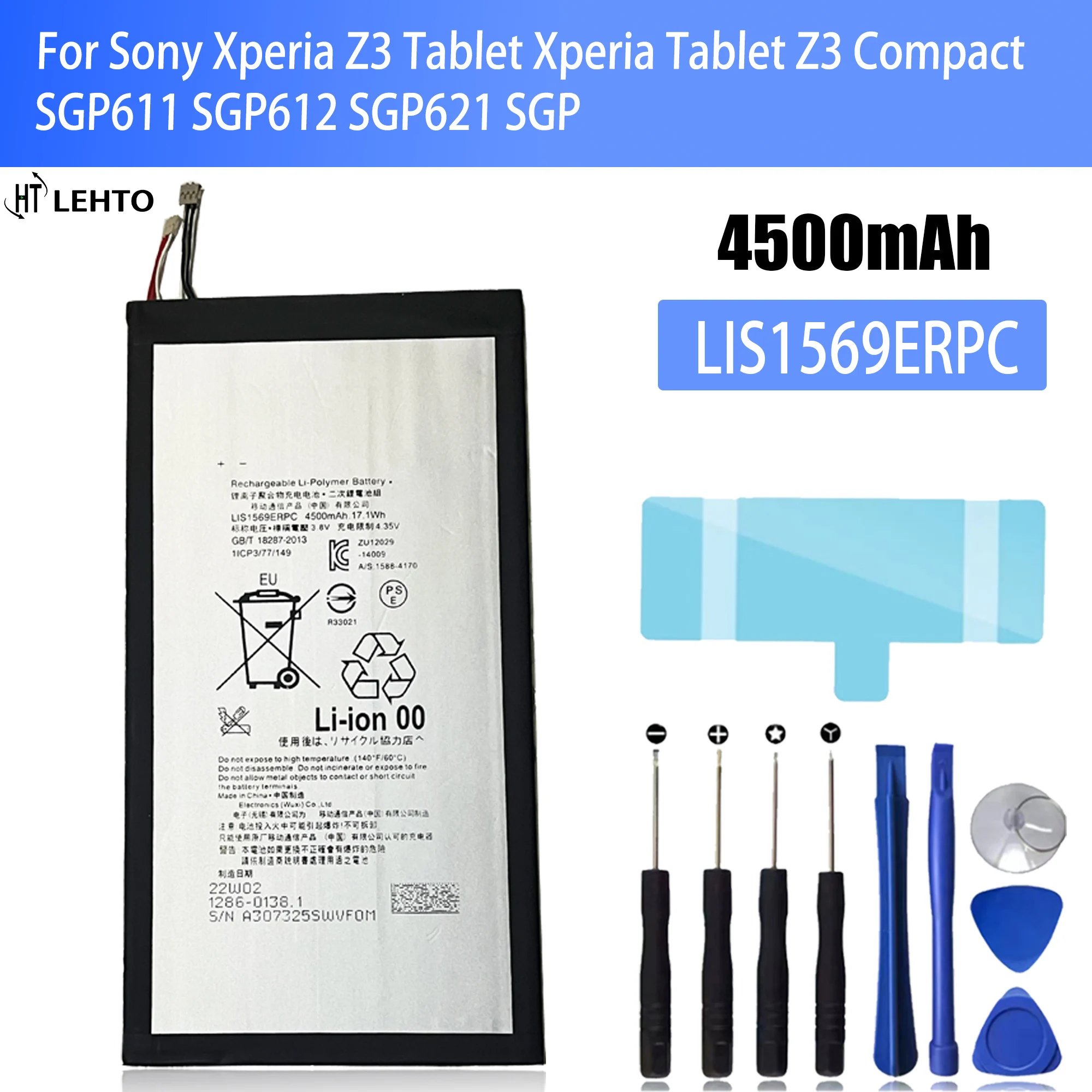 Sostituzione Della Capacità Originale Lis1569Erpc Batteria Per Sony Xperia Z3 Tablet Xperia Tablet Z3 Compact Sgp611 Sgp612 Sgp621 Sg