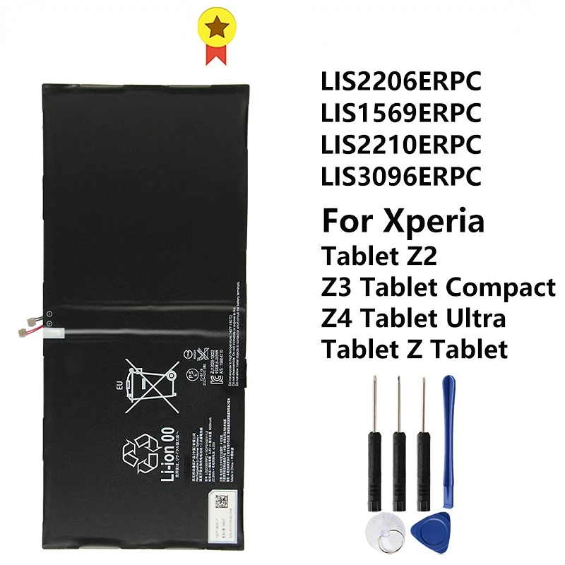 Batteria Di Ricambio Lis2206Erpc Per Sony Xperia Tablet Z2 Sgp541Cn Z3 Tablet Compact Z4 Tablet Ultra Tablet Z Strumenti Ce