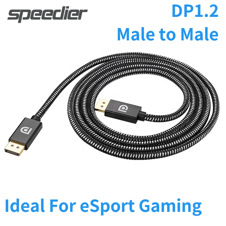 2022 Vendita Calda Dp A Dp 1.2 Cavo 4K @ 60Hz 2K @ 144Hz Displayport 1.2 Cavo Maschio A Maschio 4K Per Pc Portatile Tv Monitor Di Gioco E-Sport