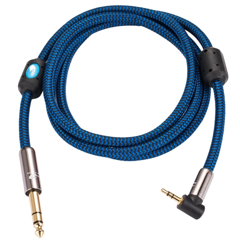 Trs 1/4 "Jack Audio Cable Stereo Da 6.35Mm A Mini Jack 3.5Mm Per Pc Mixing Console Amplificatore Cavo Intrecciato Premium 1M 2M 3M 5M 8M