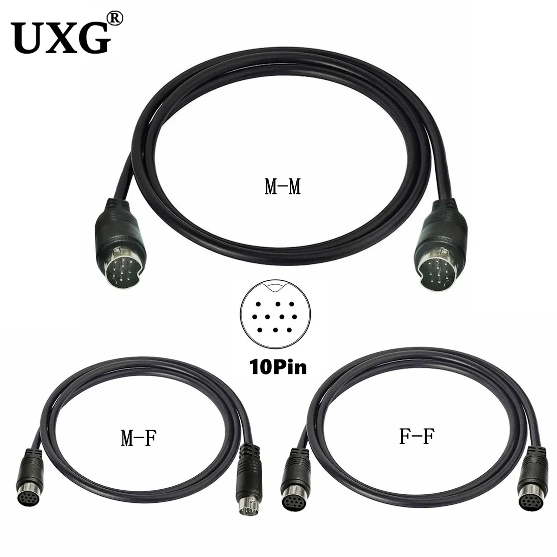 Mini Din 10 Pin Femmina A 10 Pin Maschio M/F Cavo Di Ingresso Audio Compatibile Con Ricevitore Tv Monitor Proiettore Ricevitore Audio Video