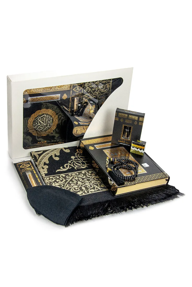 Set Di Tappeti Da Preghiera Fantasia Kaaba Confezione Regalo Religiosa Scatter Holy Qoran Kuran Book Miswak Siwak Coif Nightcap