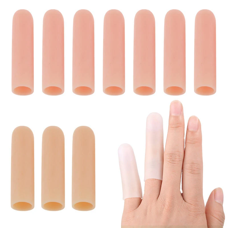 4/2 Pz Silicone Toe Tube Finger Protector Sleeve Resistente Alle Alte Temperature Hamburger Pizza Food Antiscivolo Finger Cover