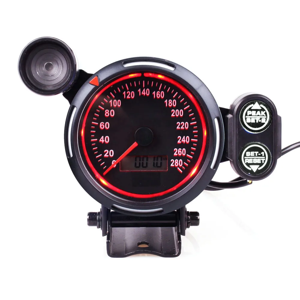 Blu E Rosso Led 80 Millimetri Mph Tachimetro Contachilometri Auto Con Luce Red Shift Mph Auto Gauge