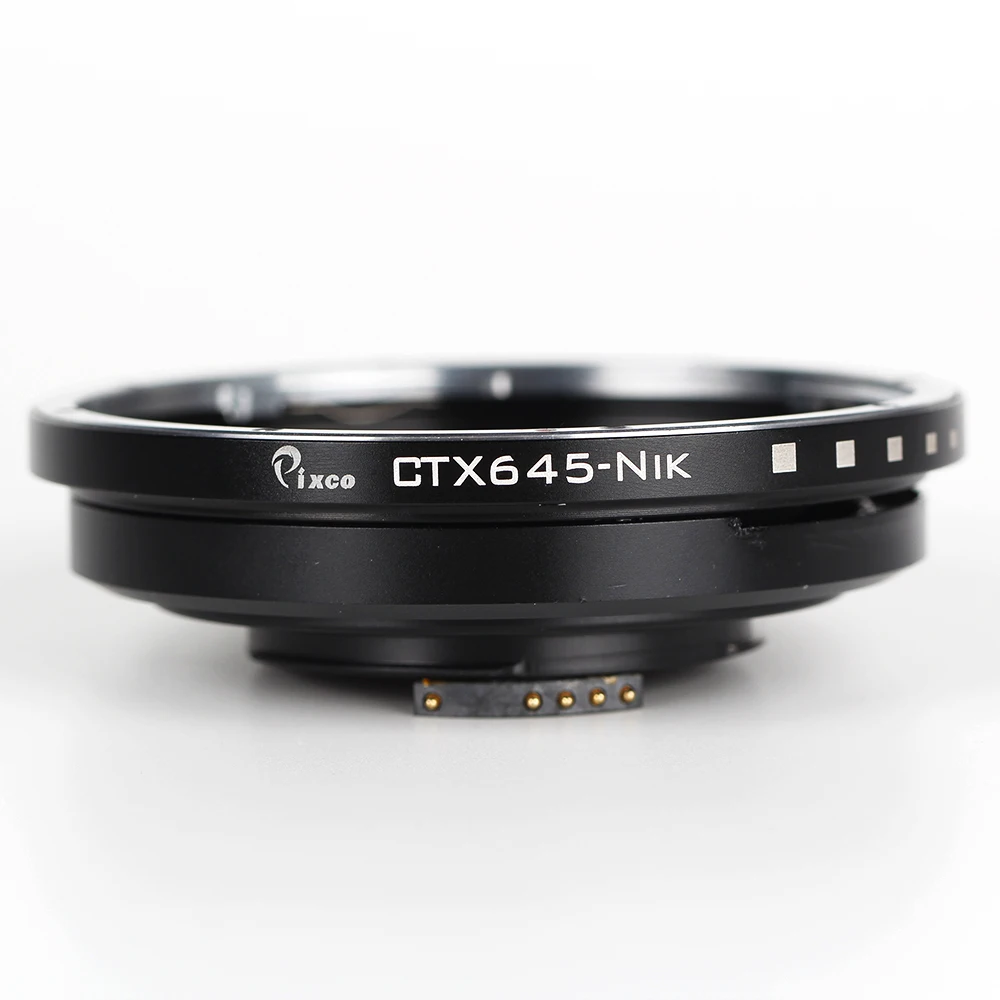 Pixco Af Chip Di Conferma Adattatore Regolabile Aperturet Vestito Per Contax 645(6X4.5 Di Medio Formato) Mount Lens Per Nikon Camera