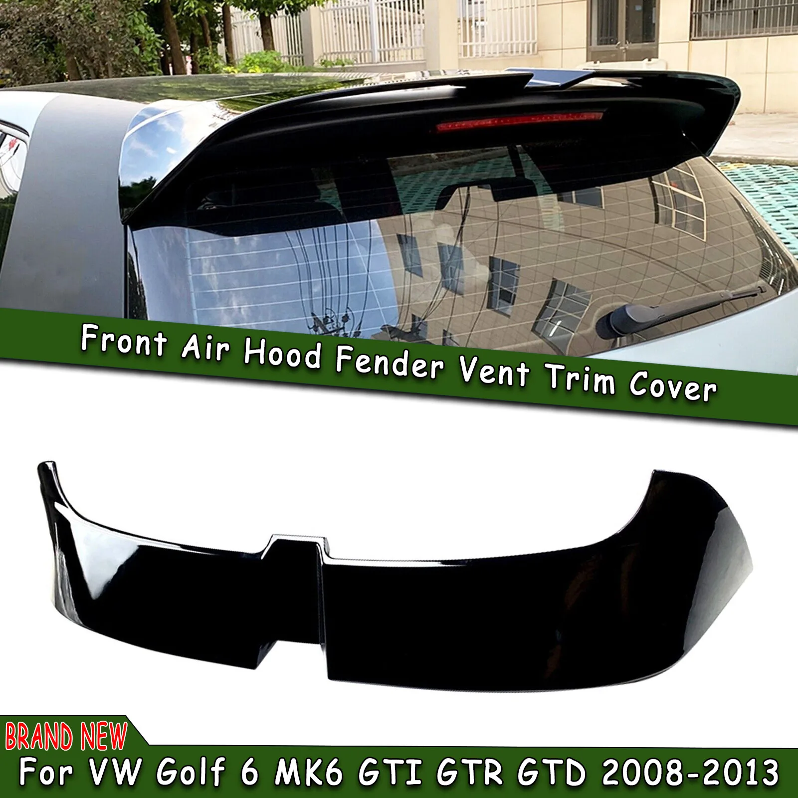 Car Tail Gate Window Tetto Splitter Posteriore Tronco Spoiler Ala Lip Accessori Auto Per Volkswagen Golf 6 Mk6 Gti Gtr Gtd 2008-2013